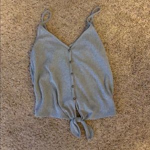 Gray crop tank